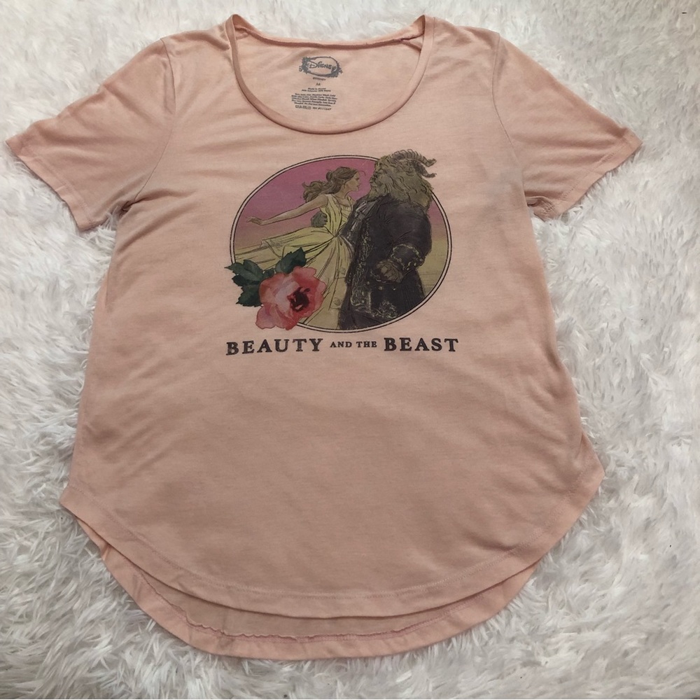 Beauty and the Beast Disney t-shirt size Med pink